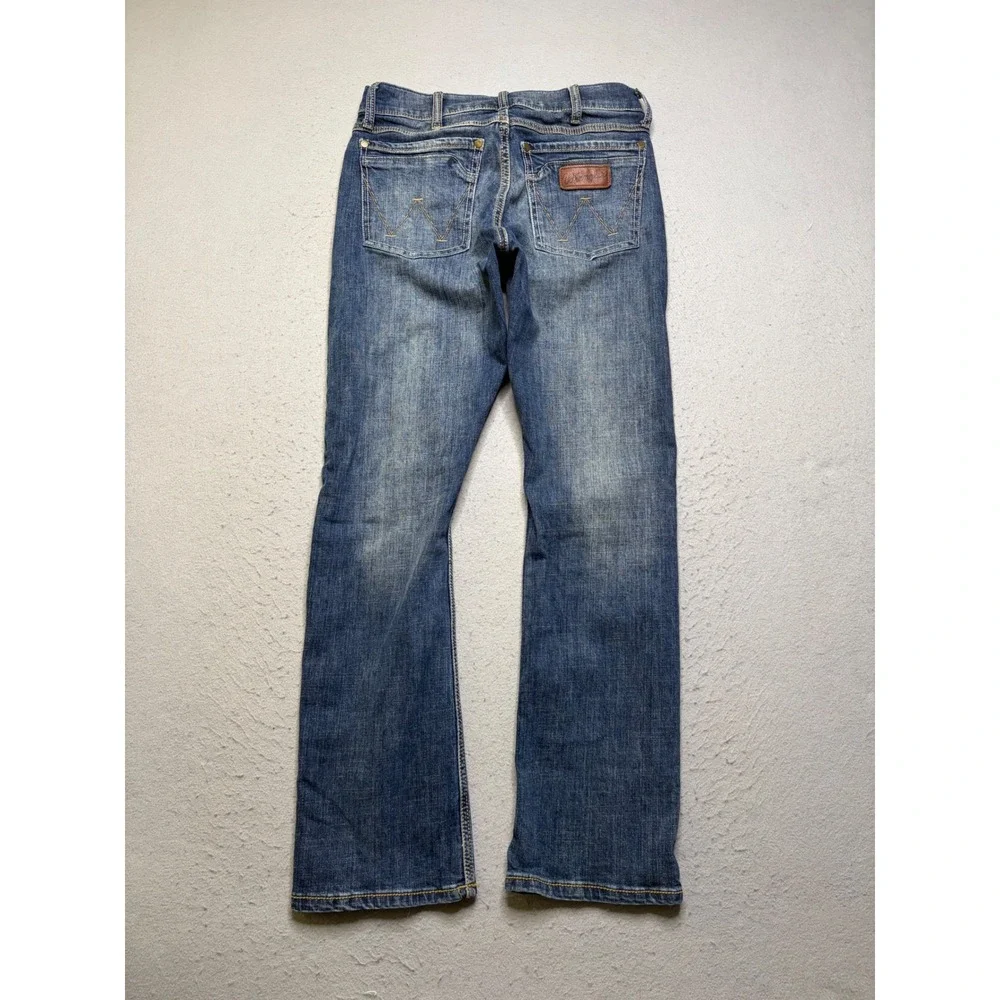 Wrangler Retro Slim Boot Jeans Mens 29x32 Blue Denim 10WLT77LY Western Fit